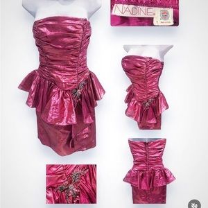 Vintage 80’s hot pink dress